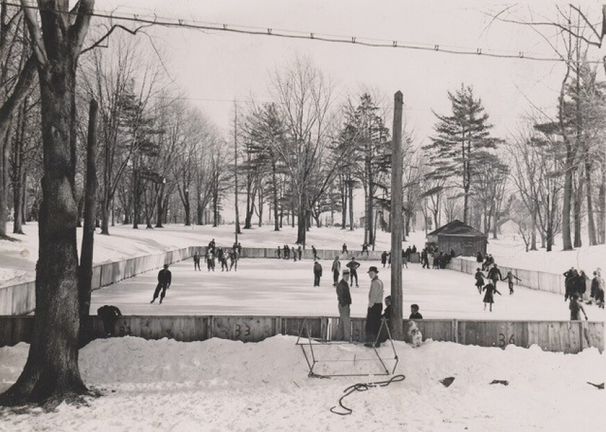 Skating in Simcoe Park, courtesy of Jim Smith