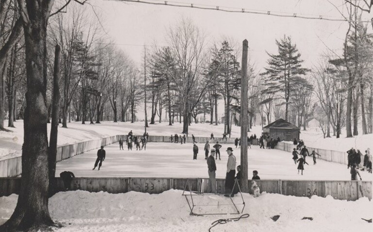 Skating in Simcoe Park, courtesy of Jim Smith
