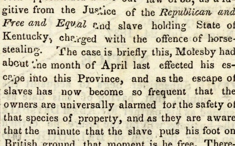 Niagara Reporter article, Sept 14, 1837